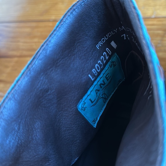 Lane open toe teal Western boots - Picture 6 of 10